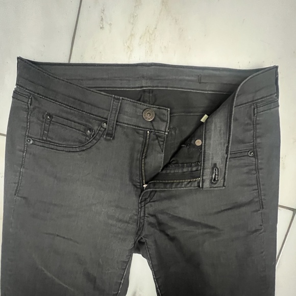 RAG & BONE WOMEN’S STRAIGHT LEG SKINNY JEAN, SIZE US 27, MATTE BLACK/GRAY - Picture 5 of 14